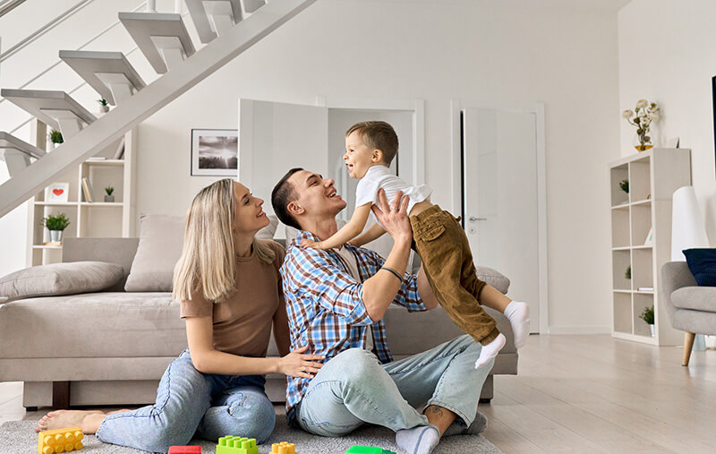 indoor-air-quality-services-category-featured family of 3 enjoying their indoor air quality services category featured