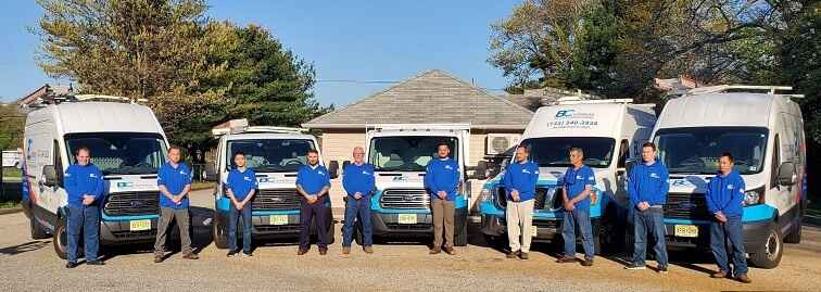 bc express team with fleet of vans